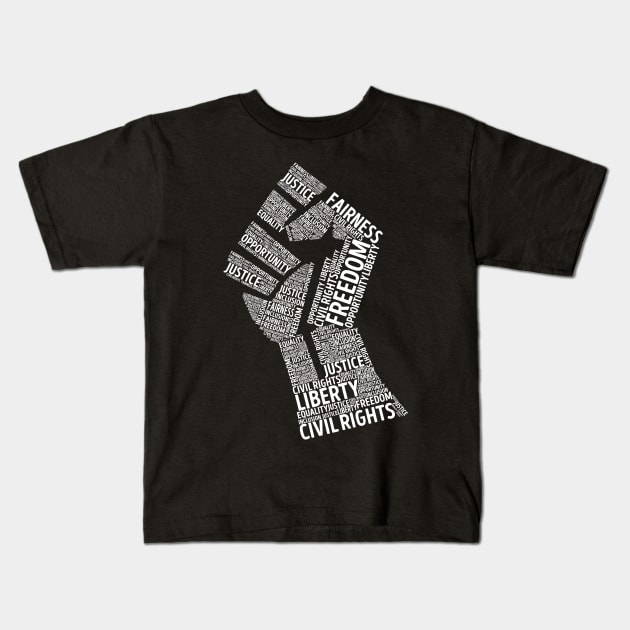 'Civil Rights Black Power ' Civil Rights Justice Kids T-Shirt by ourwackyhome